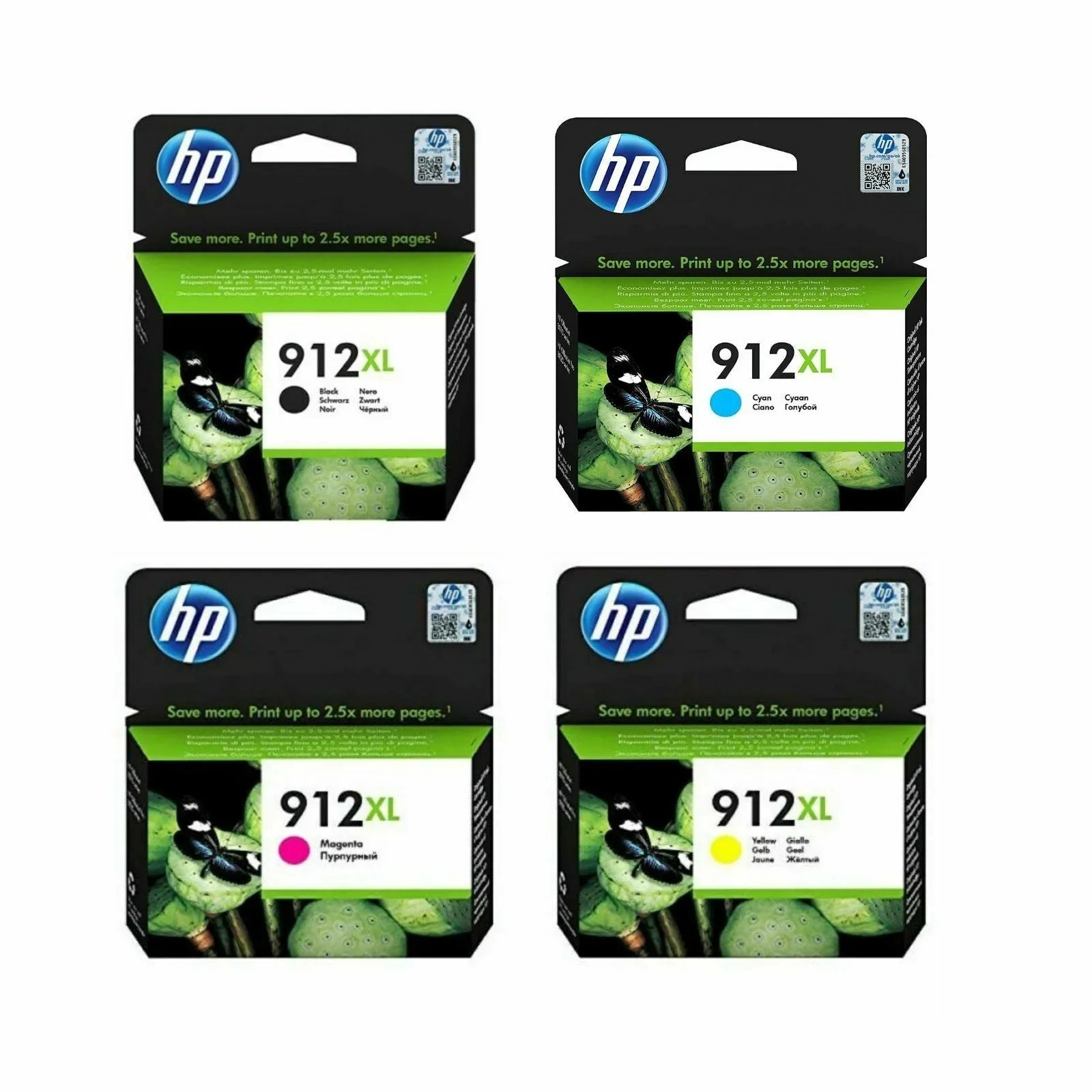 HP 912XL Ink Cartridges for HP OfficeJet Pro 8022 8012 8017 printers - eBuy UAE